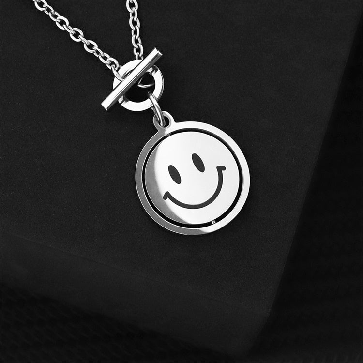 MLYJ Couple Smiley OT Buckle Necklace