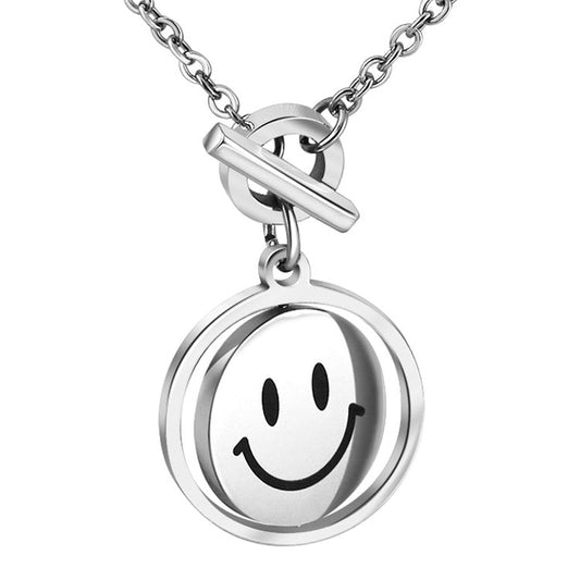 360° Rotating Smiley Necklace