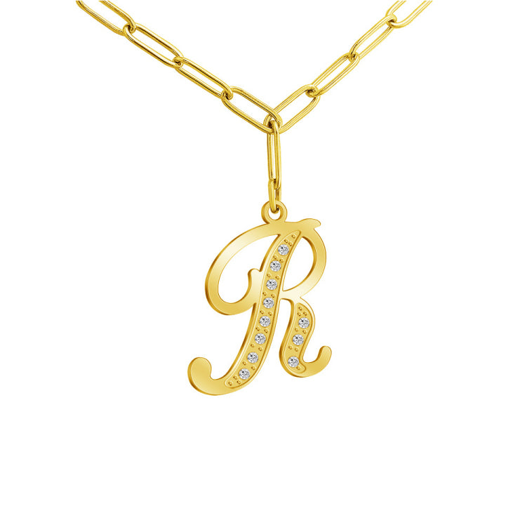 HOTROVLE 26 Letters Diamond Pendant