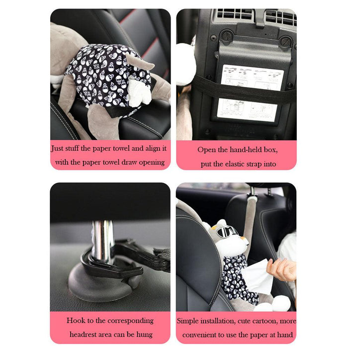 Creative Doll Tissue Box for Car Backrest Armrest Box Tissue Holder (CAR119)