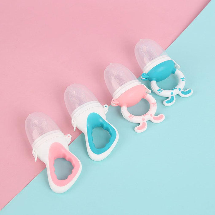4 Pcs Baby Fresh Food Feeder Silicone Nipple Teething Toy for Toddlers & Kids