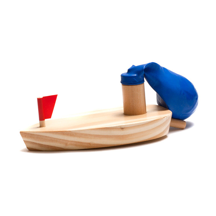 Wooden Baloon Powered Boat