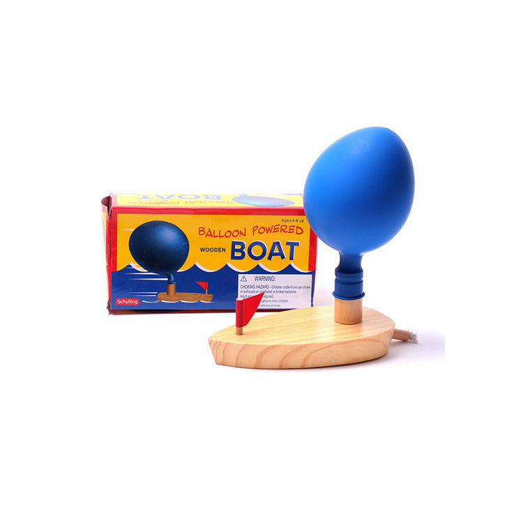 Wooden Baloon Powered Boat