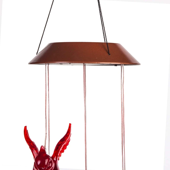 Red Bird Wind Chime Light