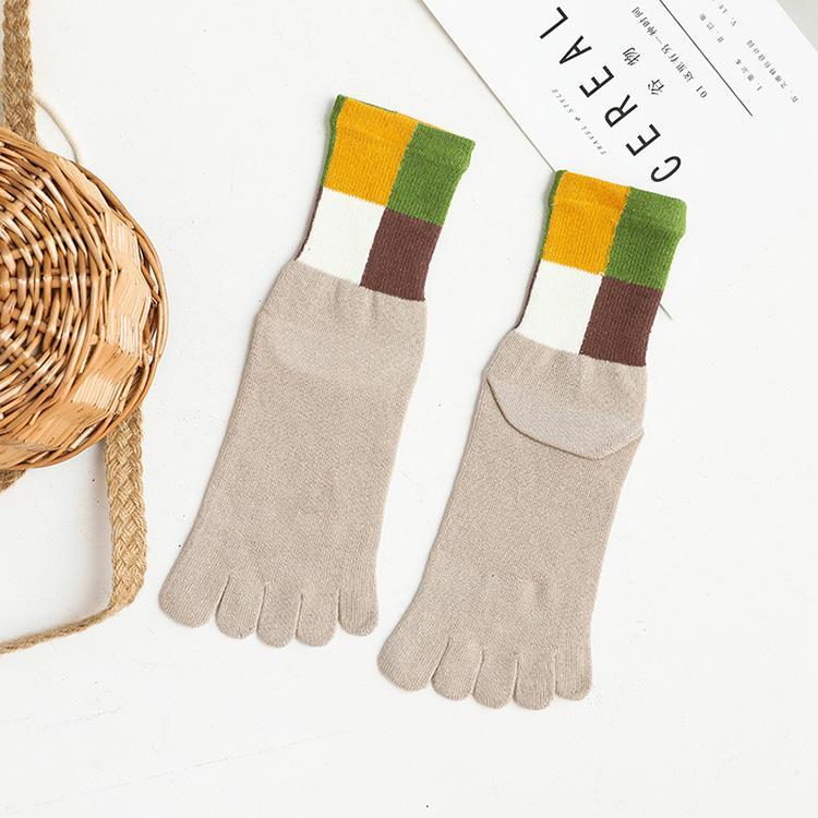 Lady's Four Color Top Toe Socks