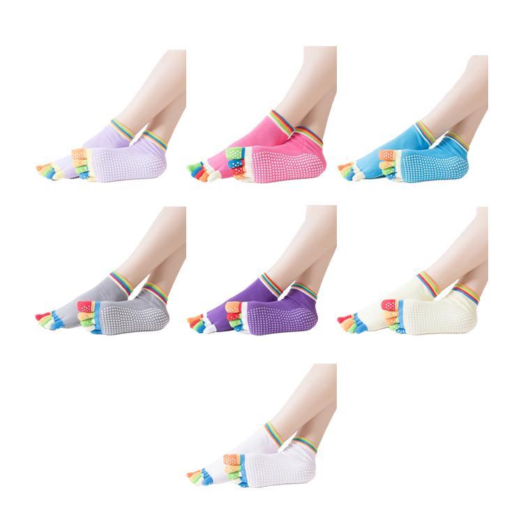 Color Full Toe Yoga Socks