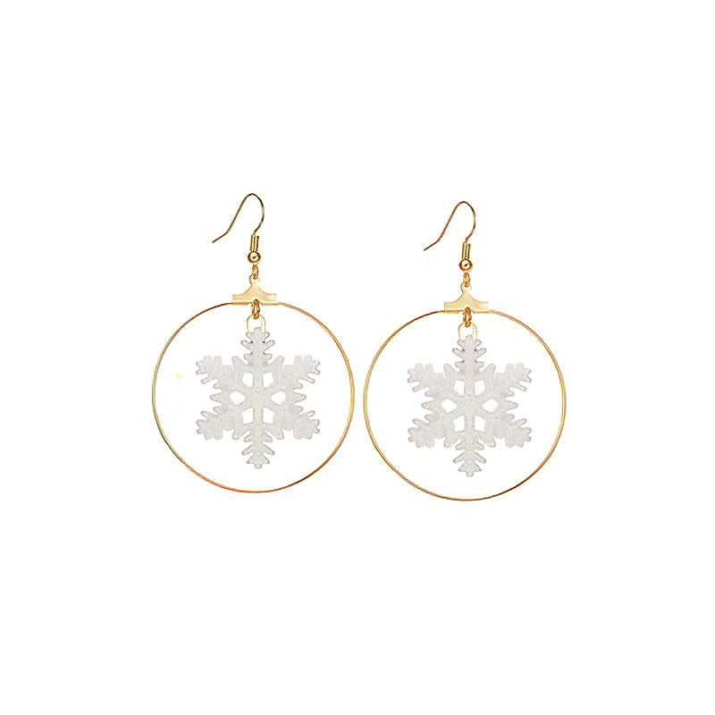 White Snow Christmas Earrings