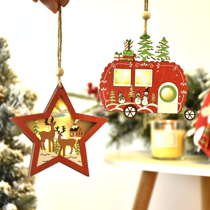 Creative Decorations For Christmas Tree Wood (4PCS)