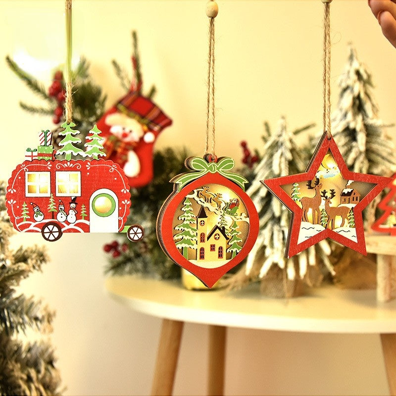 Creative Decorations For Christmas Tree Wood (4PCS)