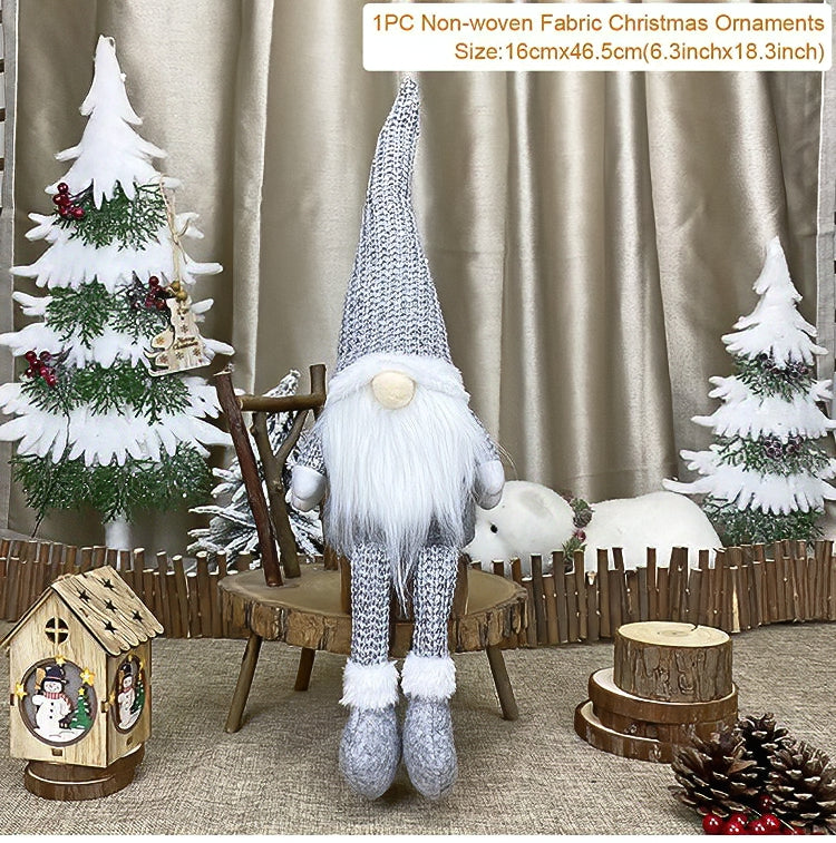 Gnome Christmas Faceless Doll- Long Legs