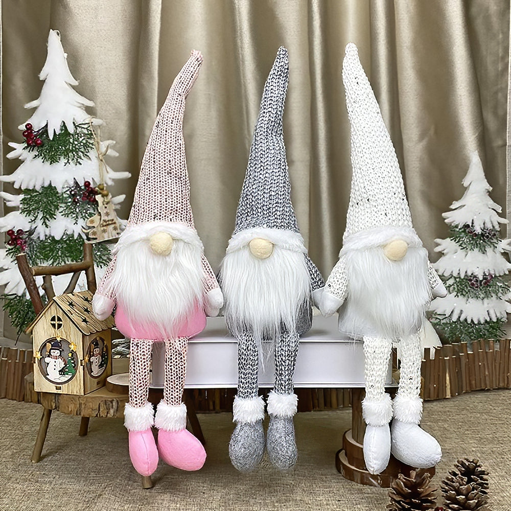 Gnome Christmas Faceless Doll- Long Legs