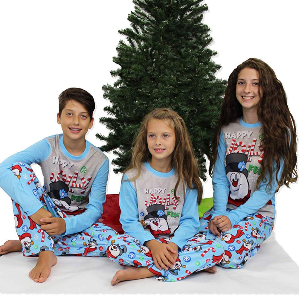 Christmas Snowman Print Parent-child Pajamas Set