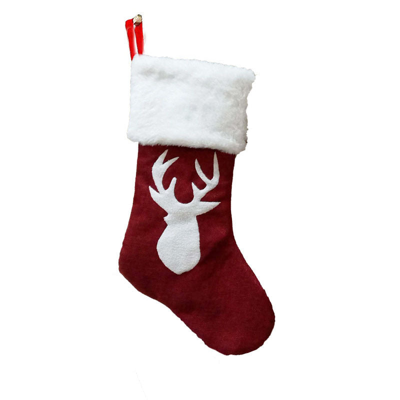 Christmas Decoration Socks Deer Pattern（4PCS）