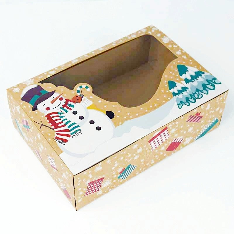 22/18cm Paper Gift Boxes Christmas Present Muffin Snacks Packaging Box 