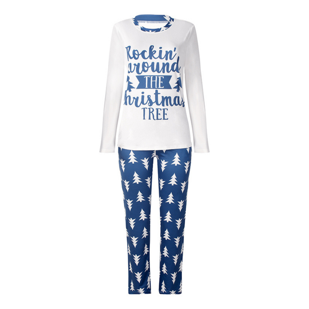 Christmas Letter Printed Parent-child Pajamas Set 