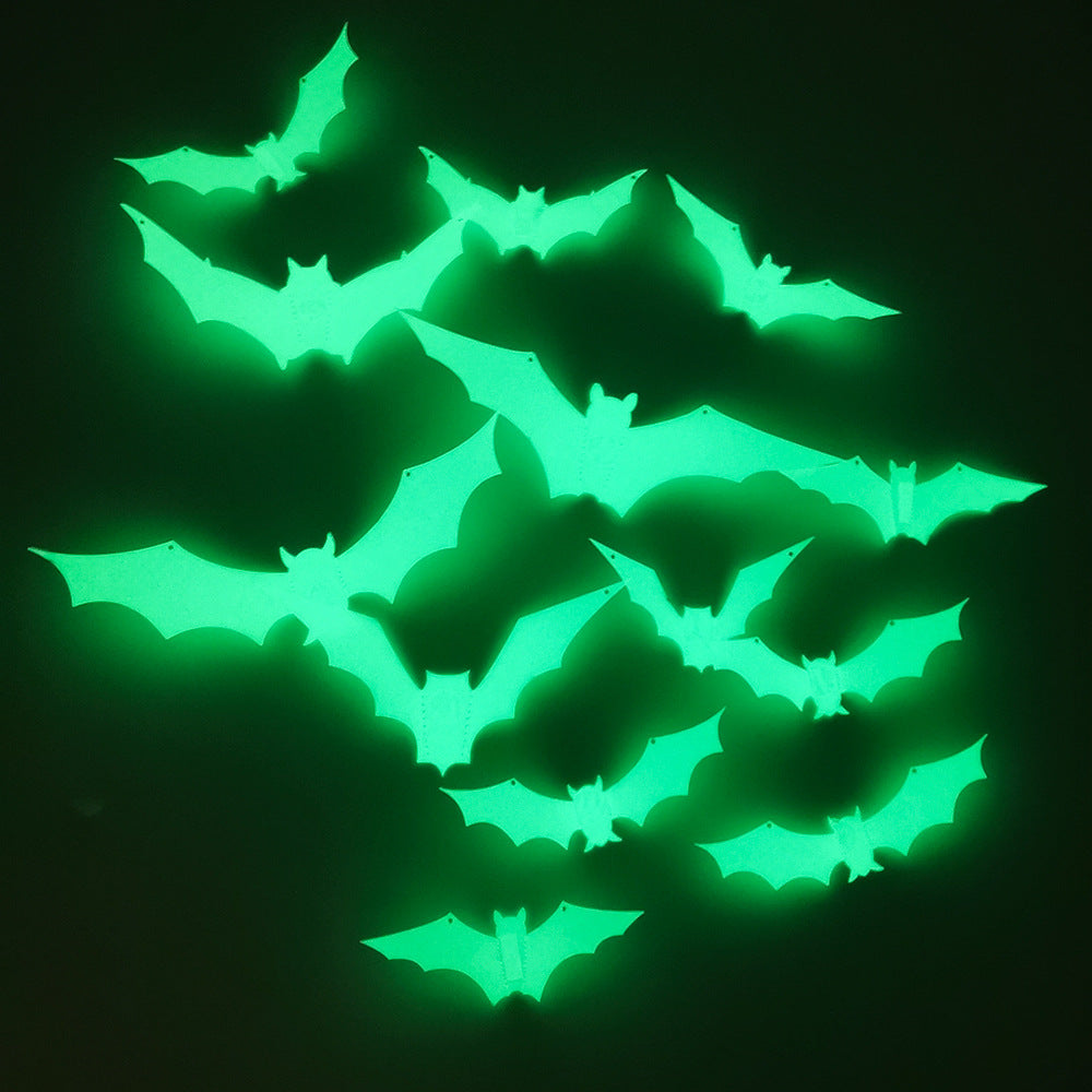 Halloween Dioluminescent Bat /Spider Stickers