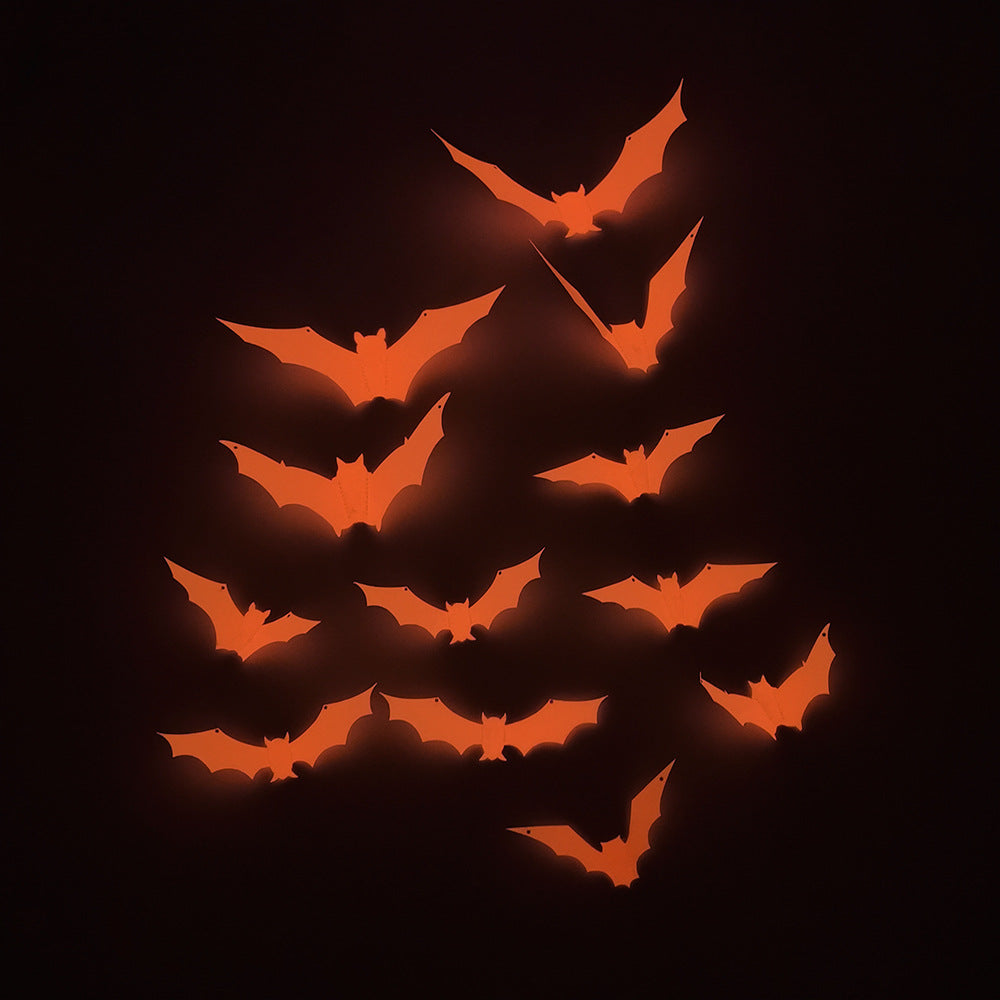 Halloween Dioluminescent Bat /Spider Stickers