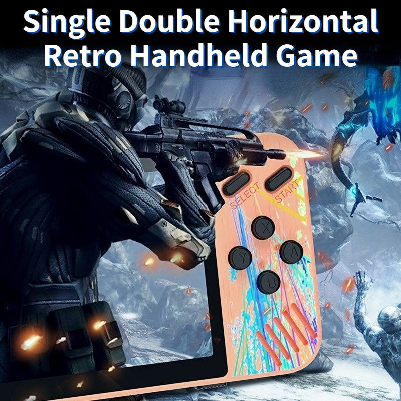 Single double horizontal retro handheld game