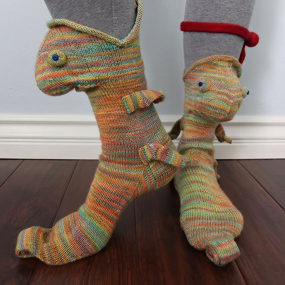 Knit Crocodile Socks