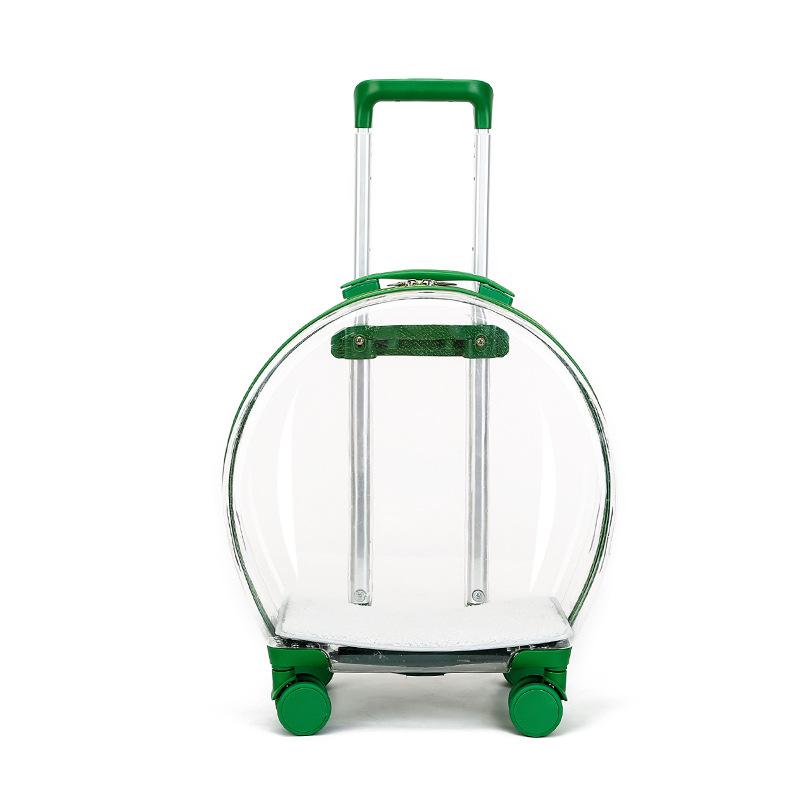 50%OFF ROUND TRANSPARENT PET TROLLEY CASE