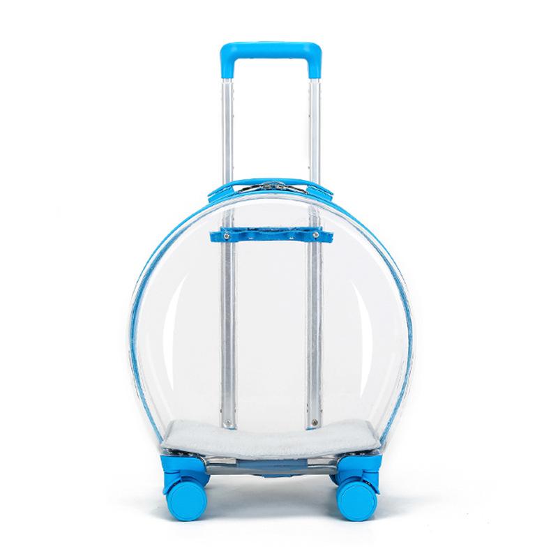 50%OFF ROUND TRANSPARENT PET TROLLEY CASE