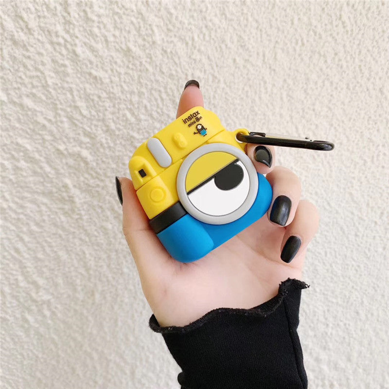 Cartoon Minions Cute Camera AirPods Case