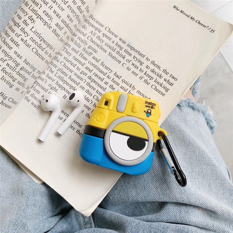 Cartoon Minions Cute Camera AirPods Case