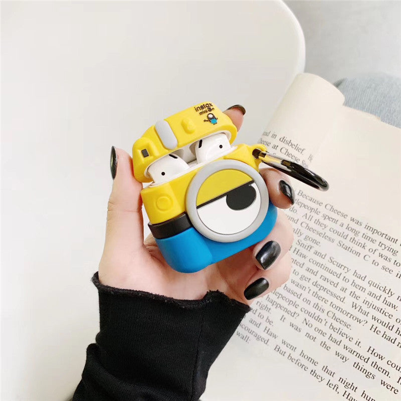 Cartoon Minions Cute Camera AirPods Case