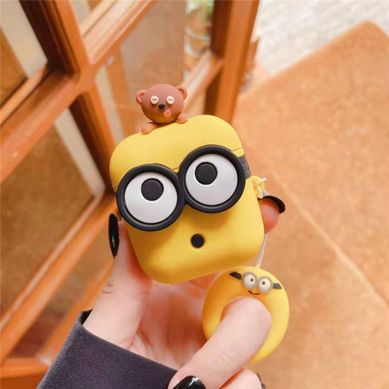 Cute Minions Head AirPods Case