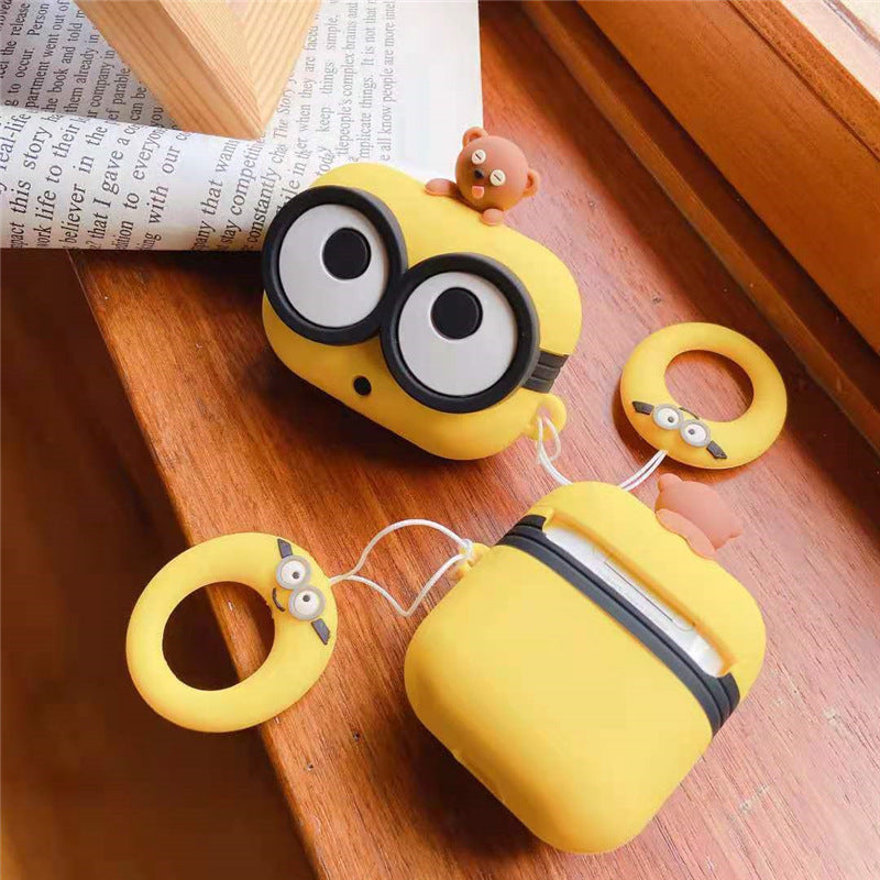 Cute Minions Head AirPods Case