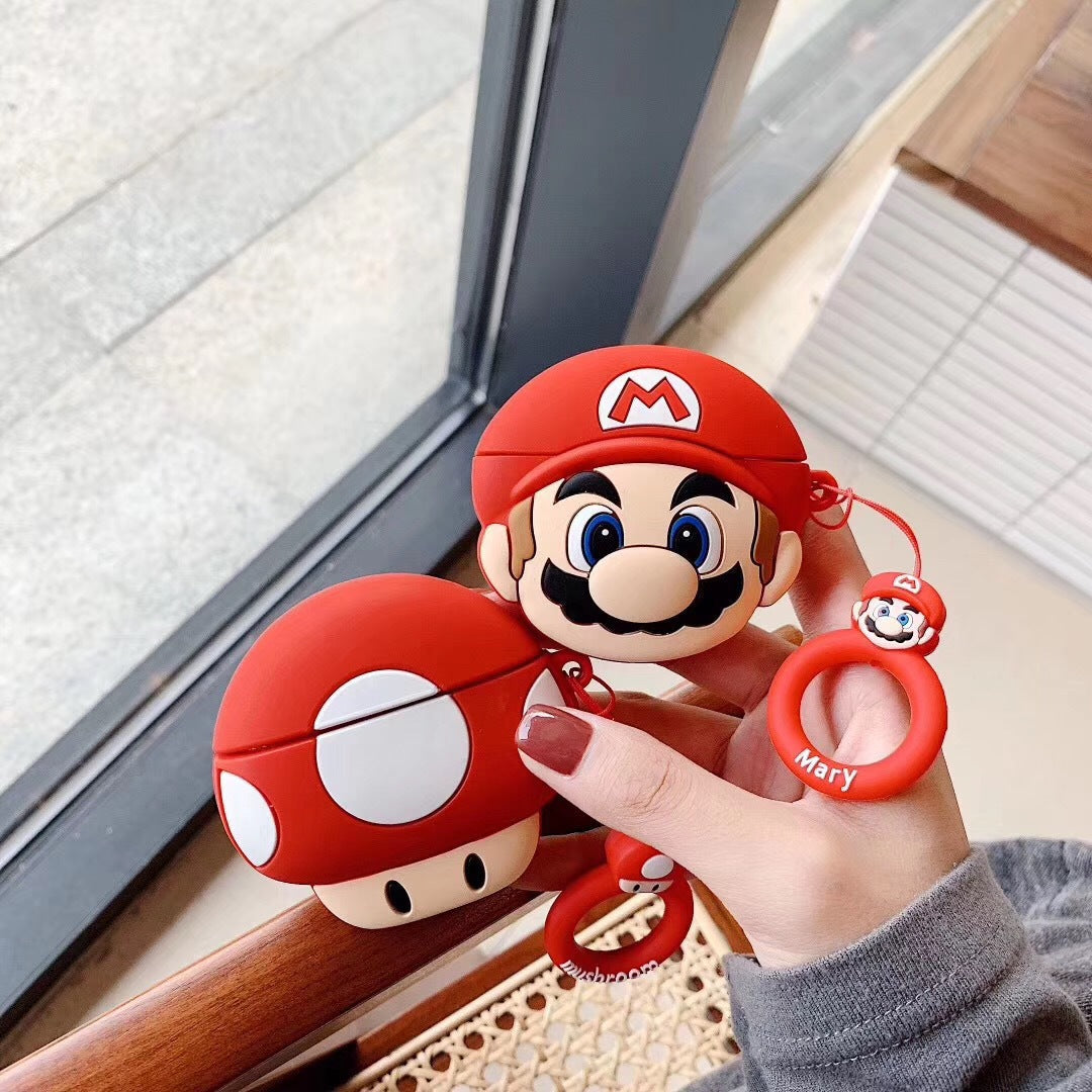 Cute Cartoon Mario AirPods Case