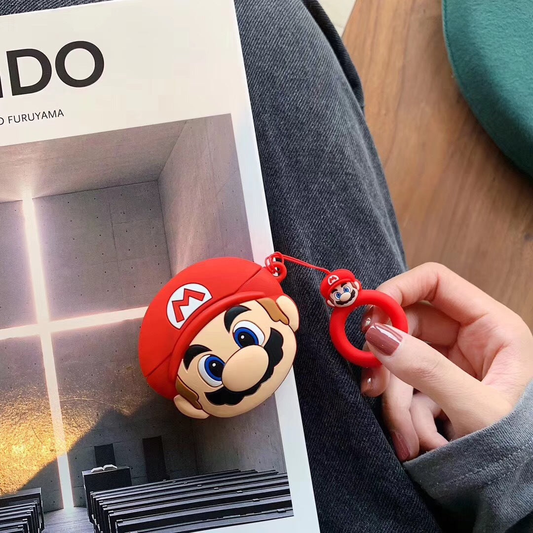 Cute Cartoon Mario AirPods Case