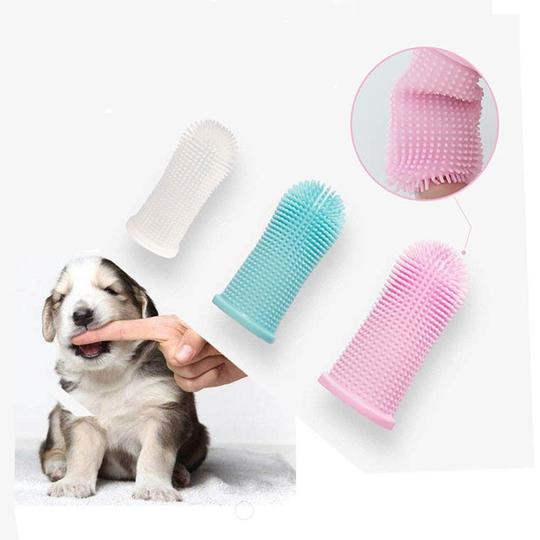 PET SILICONE FINGER TOOTHBRUSH