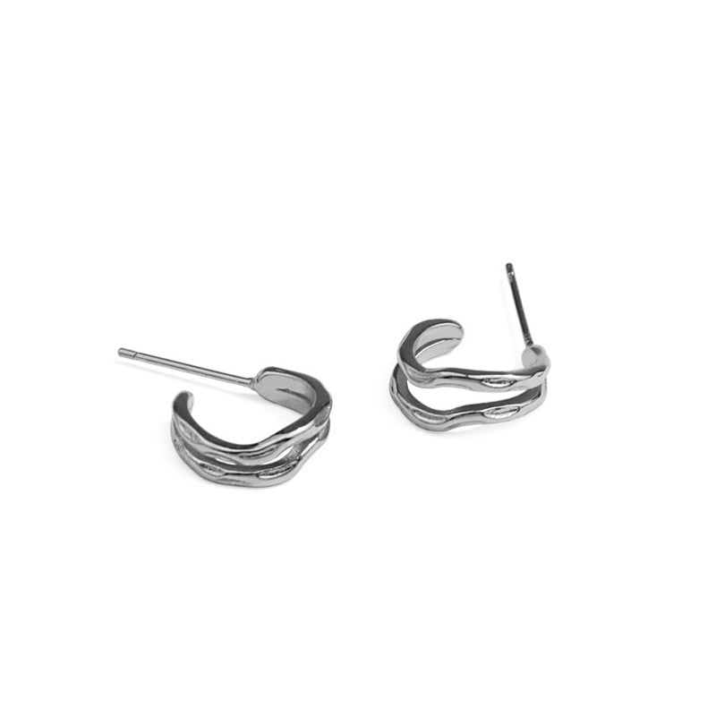 C-shaped Arc Earrings