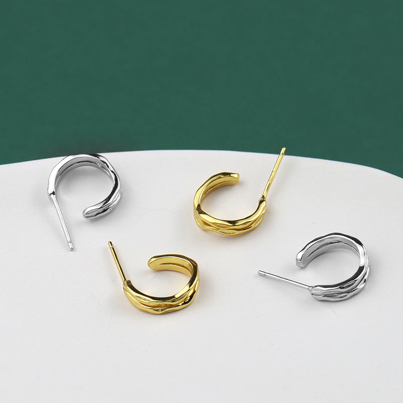 C-shaped Arc Earrings