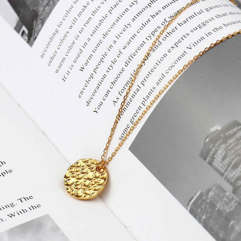 Bump Face Medal Necklace